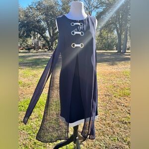 Joseph Ribkoff Sheath Dress Gold Grommets NWT Size 8